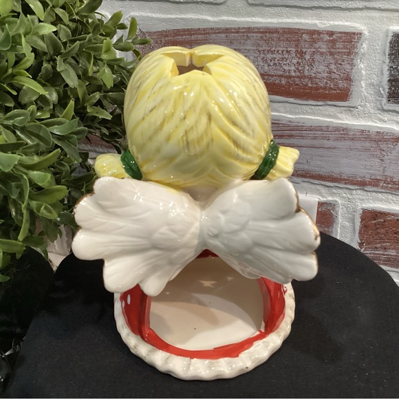 Raggedy Ann Type Doll - Ceramic Crafted - Candle Holder Decor - Very Nice - Picture 4 of 10